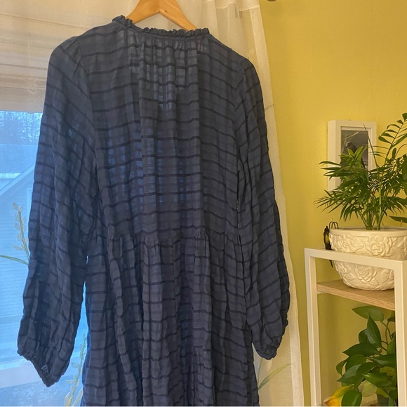 Free People | Blue Plaid Dress - Picture 8 of 9